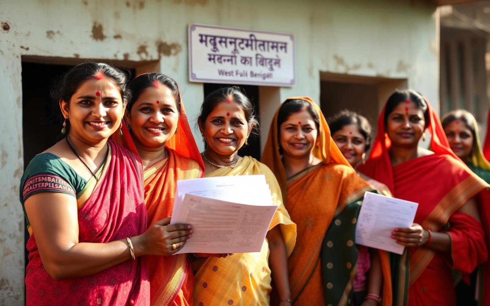 Women beneficiaries of Annapurna Bhandar in West Bengal